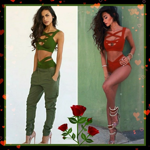 New! Crop Top / Bandeau Style Bikini - Picture 2 of 3